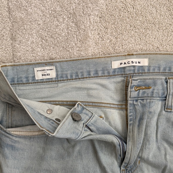 PacSun Light Blue Ripped Skinny Jeans - Picture 2 of 3